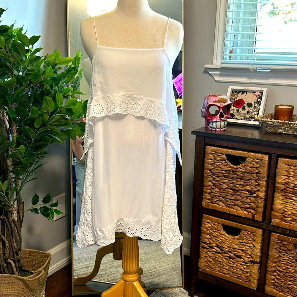 Zara white dress boho